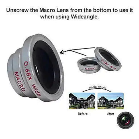 3-in-1 Universal Clip on Smartphone Camera Lens - 6 Colors